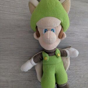 Super Mario Bros Series Flying Squirrel Luigi 9" Plush [Little Buddy]